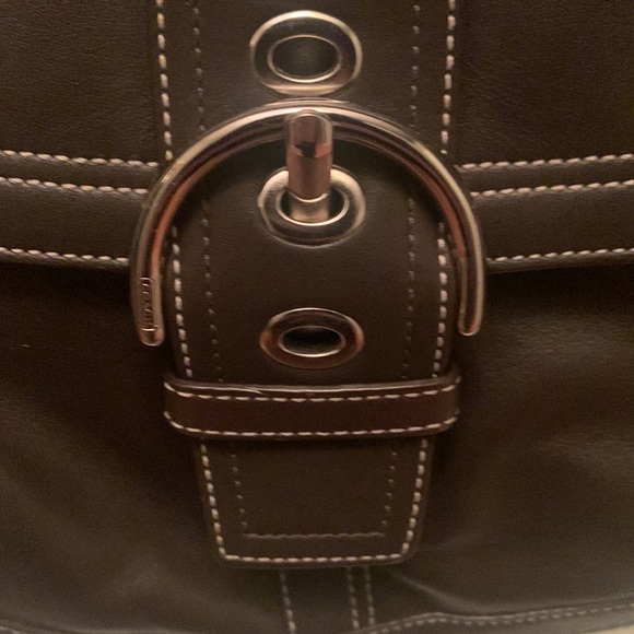 Coach Soho Hobo Brown Leather Flap Shoulderbag F10910 - Picture 2 of 13